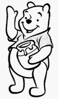 coloriage winnie l ourson et son pot de miel